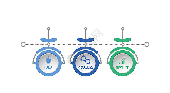 信息图表 带有象形图的矢量模板 用于商业和金融流程图 网站横幅和演示文稿动力学顺序行动命令营销反射报告战略训练生产图片