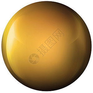 玻璃金球或珍贵珍珠 在白色背景上突出显示的光滑逼真的 ball3D 抽象矢量插图 带阴影的大金属泡泡玻璃球球体塑料网络气泡反射圆图片