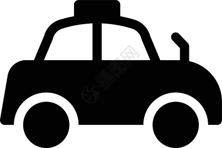 计程出租车机器街道网络司机白色黑色车辆标识运输插图背景图片