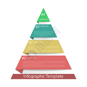 信息图表金字塔 三角图分为4部分商业营销草图训练编队库存日程成就部门动力学图片