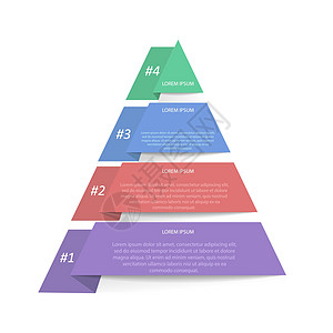 信息图表金字塔 三角图分为4部分插图空白草图部门日程编队绘画手绘动力学营销图片