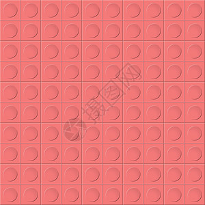 红色无缝背景与正方形上的圆圈 用于网站设计的简单平面设计横幅广告海报或传单用于纹理纺织品和包装塑料材料纺织品程序控制板水平体积保图片