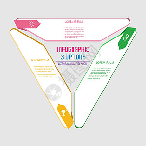 三角形信息图表 三角图分为3部分部门日程空白战略营销插图训练概念成就库存图片