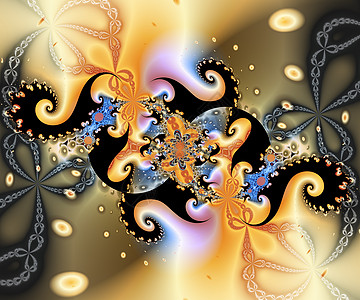 计算机生成抽象多彩分形 artwor万花筒装饰品魔法艺术品艺术插图形状马赛克想像力风格图片