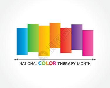 在 Marc 中观察到的全国色彩治疗月的矢量图解药品自闭症马赛克力量光谱方法活力帮助愈合插图图片