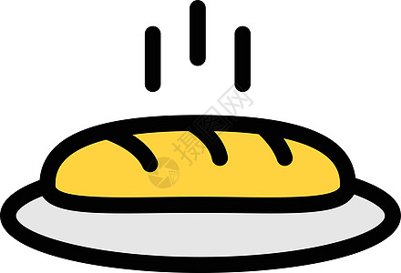 面包片营养面粉粮食小吃插图面包师早餐白色厨房食物背景图片