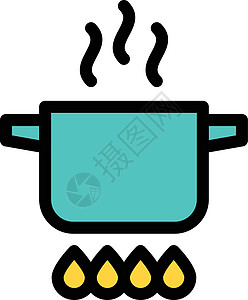 烹饪锅用具工具厨师平底锅食物美食厨具黑色蒸汽白色图片