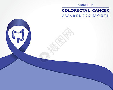 结直肠癌宣传月每年 3 月举行插图活动卫生冒号外科保健解剖学疾病癌症手术背景图片