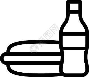 热狗面包饮料食物包子香肠果汁菜单垃圾插图卡通片图片