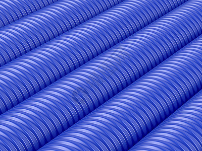 蓝铜管塑料电缆团体管子下水道软管蓝色导管瓦楞图片