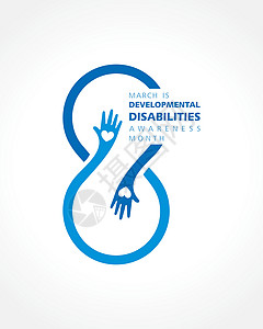 马克月举办的发育障碍意识月插图治疗活动全球资产长期治愈轮椅海报功能图片
