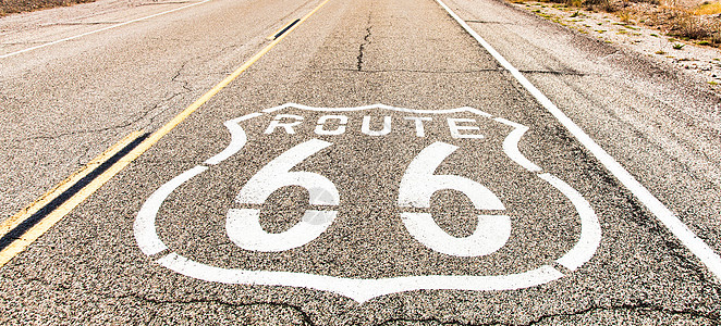 66号公路路标 旅行和探险的经典概念以古老的方式图片
