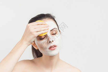 面霜 水疗护理背景皮革女孩女性身体奢华工作室化妆品治疗程序图片