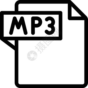 mp3文件圆形插图互联网立体声手表音乐播放器下载按钮网络格式插画