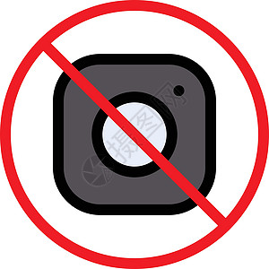 停止插图手机圆圈相机照片摄影师警告禁令警报摄影背景图片