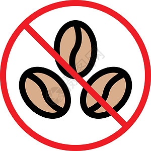 受限制的咖啡插图质量豆子禁令网站早餐红色饮料咖啡店图片