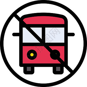 旗帜学校插图禁令交通车辆入口警告公共汽车注意力街道图片