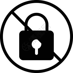 不允许密码警告红色安全禁令插图背景图片