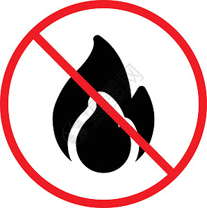 受限制的白色标语红色烧伤安全点火插图警报警告标签背景图片