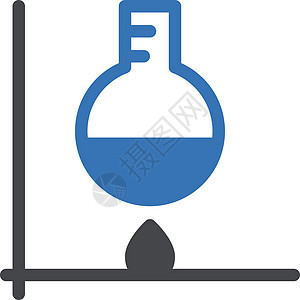 气压烧杯本生插图管子科学药品实验生物学医疗教育背景图片