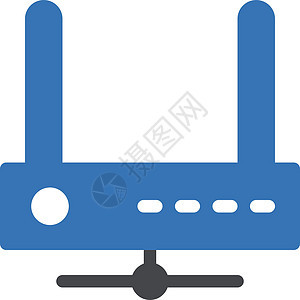 路由器插图办公室网络天线上网互联网网关港口电脑商业图片