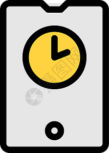 移动移动电话圆形按钮商业电话顺时针警报黑色模拟手表数字图片