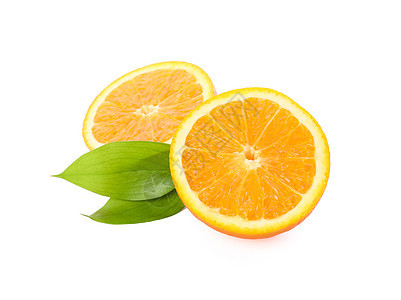 在白色背景上与叶子隔绝的柑橘提取饮食宏观食物果皮水果橙子热带早餐橘子果汁图片