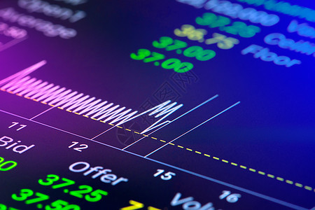 股市图表 关于 LED 显示概念的股市数据图片