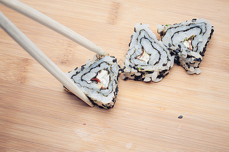 餐饮木柴剪切板 日本厨房日本菜店海藻美味菜单筷子海苔海鲜鱼糜食物午餐种子图片