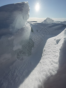 晴朗冬日的冰坡蓝色透明的冰纯蓝的天空长长的影子纯净的白雪覆盖的处女地墙纸脆皮场地天气太阳晴天结晶季节阳光蓝天图片