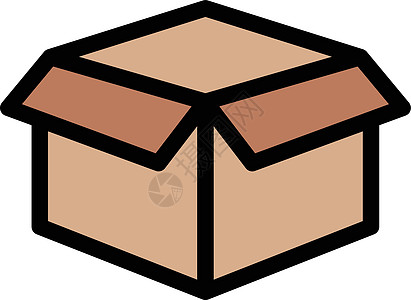 框框中白色插图艺术送货运输开箱货物包装命令中风图片