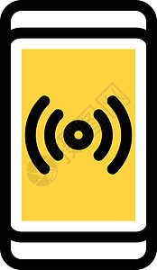 互联网网站信号黑色按钮网络播客电话技术插图电子背景图片