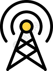 电塔播送车站技术互联网网络商业桅杆插图海浪天线背景图片