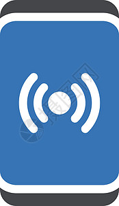 互联网电子黑色插图播客网络网站电话按钮技术信号背景图片