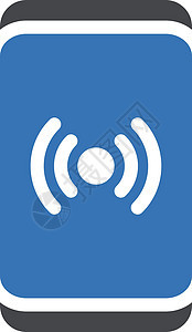 互联网电子黑色插图播客网络网站电话按钮技术信号背景图片
