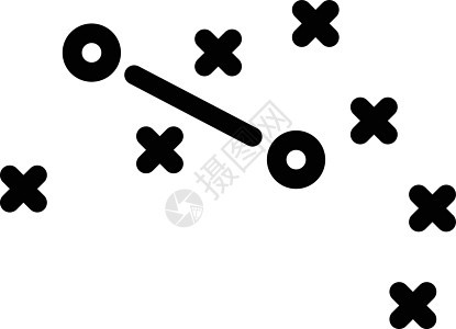 战略商业足球团队运动游戏插图夹子黑色木板教练图片