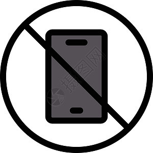 移动移动电话电话警告标签按钮手机圆形横幅细胞插图图片