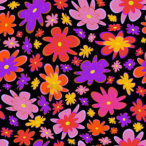 带有微型花的时尚面料图案 夏季印花 时尚设计 随机分散的图案 优雅的时尚印花模板 适合时尚 纺织品 织物 包装纸 粉红色 淡紫色图片