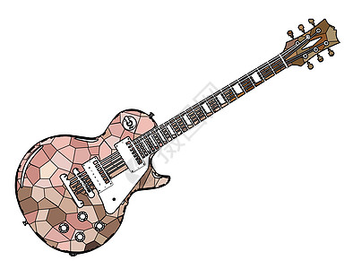 红电吉他摇滚乐音乐脖子插图身体艺术品线圈乌木艺术标准图片