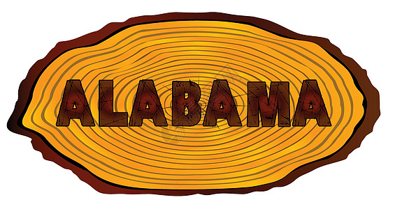 阿拉巴马日志签名木材绘画艺术粮食木头图片