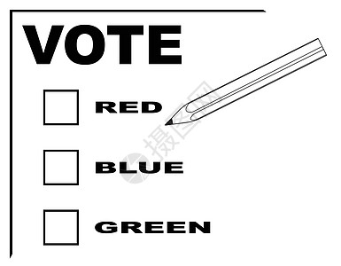 投票纸红蓝綠卡通片红色派对选举插图铅笔艺术品绿色蓝色劳动图片