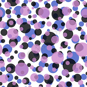 带有彩色球的抽象无缝图案 背景抽象重叠彩色圆点图案的说明 波尔卡圆点装饰品 适合邀请 海报 卡片 传单 横幅 纺织品 法布里斑点图片