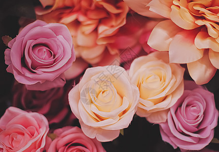 玫瑰作为婚礼和花花店装饰的花朵装饰品织物植物红色花束奢华新娘念日白色花瓣礼物背景图片