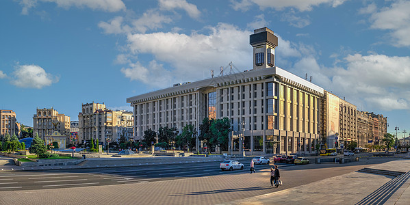 乌克兰基辅工会院 乌克兰基辅景观柱子旅游建筑广场历史首都工会建筑学纪念碑图片