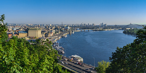 乌克兰基辅Dnieper河的景象旅行建筑全景历史正方形城市胡同广场建筑学旅游图片