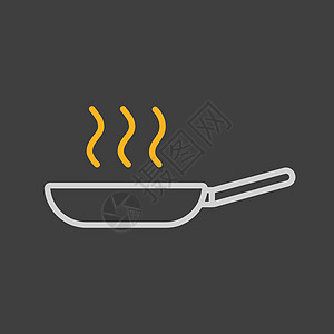 煎锅矢量图标 厨电插图早餐用具厨师餐具厨房烹饪餐厅午餐厨具图片