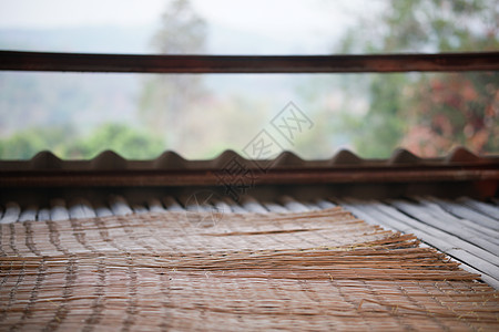 竹地板和有自然背景的垫子休息房子地面竹子图片
