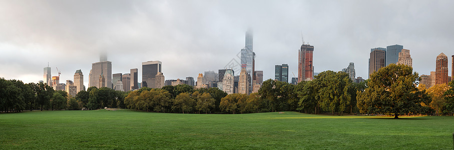 纽约市中央公园公园草地景观地标摩天大楼旅行公寓花园国家风景图片