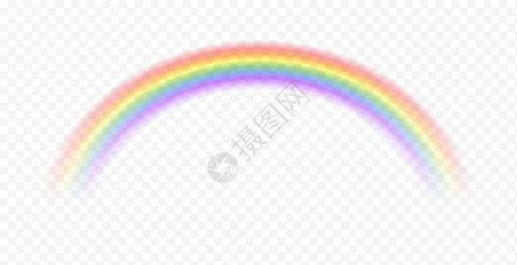 现实的彩虹 透明背景下雨后的天空魔法光谱颜色 矢量幻想效果圆圈乐趣臭氧蓝色运动橙子海浪太阳紫色曲线图片