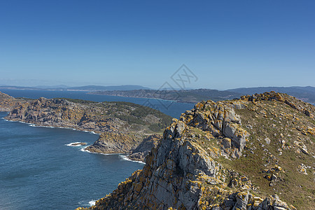 大西洋洋的天堂岛和山地岛自然闲暇村庄太阳支撑假期全景蓝色天空目的地图片